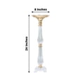 thumbnail image 3 of Balsa Circle 24" Gold Metal Clear Acrylic Crystal Pillar Candle Holder Flower Ball Pedestal Stand Party Events, 3 of 8