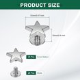 thumbnail image 2 of Uxcell 25 Pcs Remaches de Metal de 12 mm en Forma de Estrella, Studs de Decoración con Respaldo de Tornillo, Plateado, 2 of 6