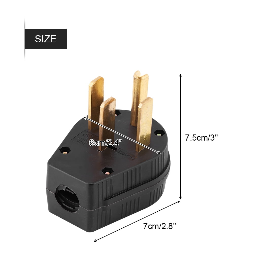 NEMA 14-50p 50A 125V Straight Blade US Four Holes Plug Dryer RV Generator 14-50p