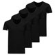 thumbnail image 1 of Jack & Jones Camiseta para Hombre, Pack de 4 - JACBASIC V-NECK TEE, Manga corta, lisa, algodón Negro XL (X-Large), 1 of 3