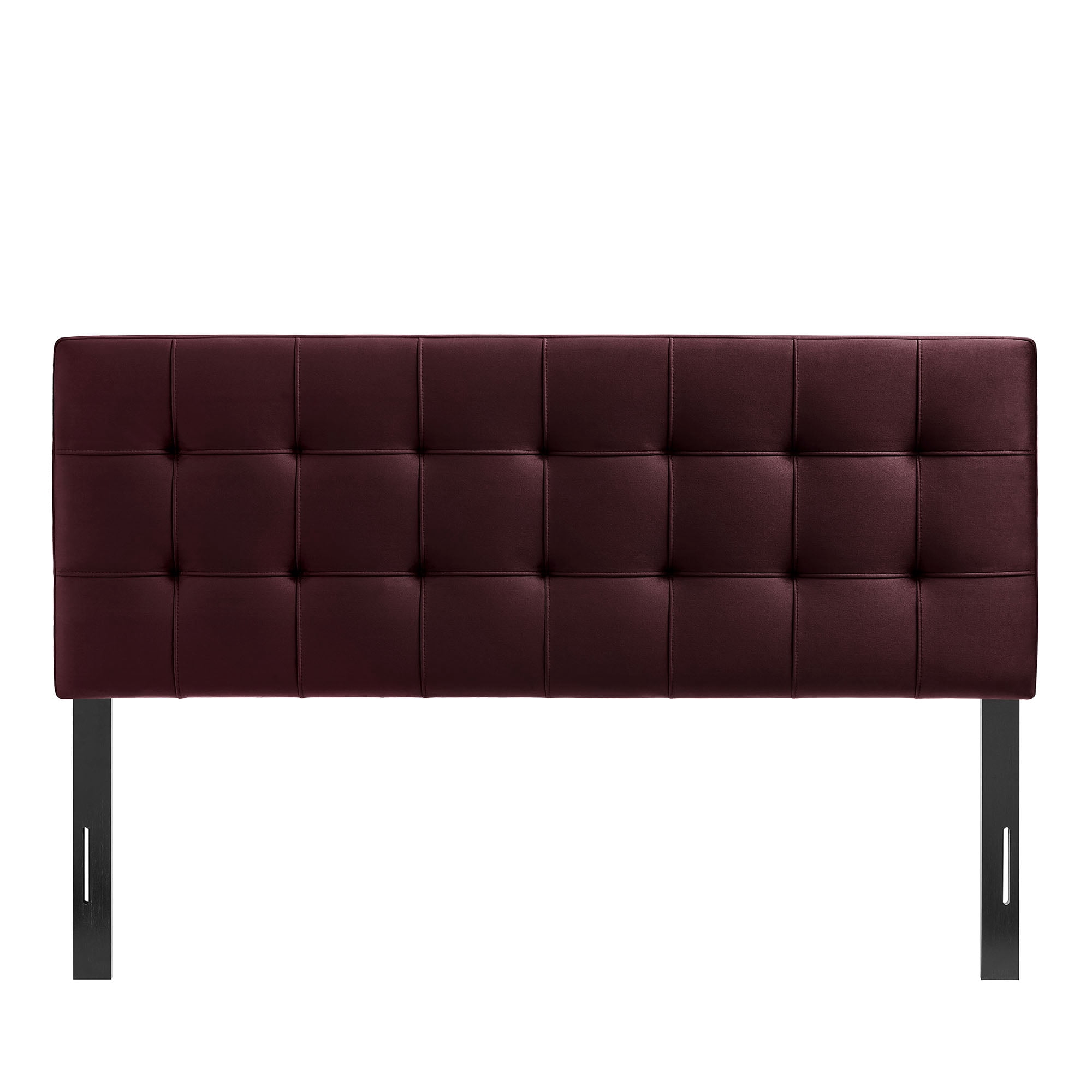 Lily Stain-Resistant Performance Velvet Full Size Headboard in Mulberry