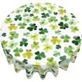 thumbnail image 1 of Round Tablecloth 60 inch Watercolor Shamrock Table Cloths Spill Proof Table Covers for Kitchen Party Dinner Tabletop Decoration, 1 of 6