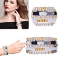 thumbnail image 3 of Likrtyny 5 Pulseras Amistad Con Cuentas Letras para Niñas Y Mujeres Fans Taylor (estilo F), 3 of 9