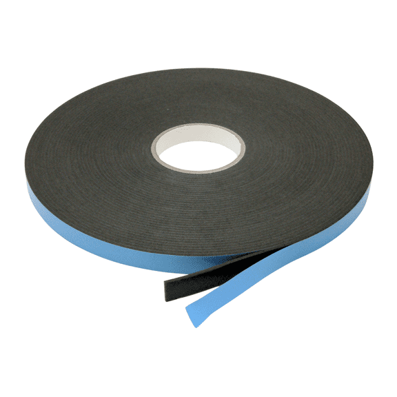 JVCC Window Glazing Tape [Double-Sided, Closed Cell] (DC-WGT-01): 3/4 in. x 75 ft. x 1/8 in. thick (Black)