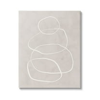 Stupell Industries Rock Balance Line Drawing Vintage Background,16 x 20, Design by Nina Blue