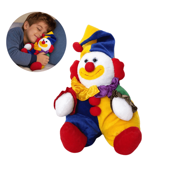 Clown Plush Doll, Soft Stuffed Retro Clown Toy, Cute Jester Plush Figure for Kids, Carnival Party Decor & Holiday Gift