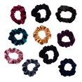 thumbnail image 1 of Paquete de 10 coleteros pequeños de terciopelo de colores surtidos para cabello fino, accesorios elásticos para el cabello para mujeres, 1 of 5