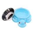 thumbnail image 3 of Alimentador Perro Tazón de Fuente Antideslizante Cuenco Alimentación Contenedor de - Tortuga Azul, 3 of 8