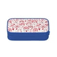 thumbnail image 2 of TEQUAN Large Capacity Pencil Case, Pink Cute Rainbows Hearts Pattern Pencil Pouch 2 Compartments Pencil Bag (Blue), 2 of 7