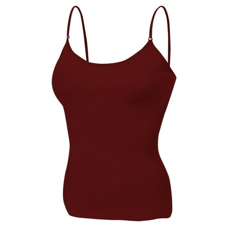 

Essential Basic Women Layering Basic Short Camisole Cami Adjustable Strap Tank Top - Junior Sizing