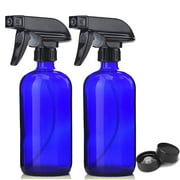 Glass Spray Bottle, LZMY 16 OZ Cobalt Blue Glass Empty Spray Bottles with Labels for Plants, Pets, Essential Oils, Cleaning Product