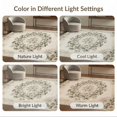 thumbnail image 7 of ODIKA Watercolor Round Vintage Impressionist Border Circle Circular Flowing Dynamic Pet Friendly & Kids Safe Play for Playroom, Bedroom, Reading Nook, 7 of 7