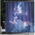 thumbnail image 4 of Ambesonne Nebula Shower Curtain, Astronomy Stars Space, 69"Wx84"L, White and Blue, 4 of 5