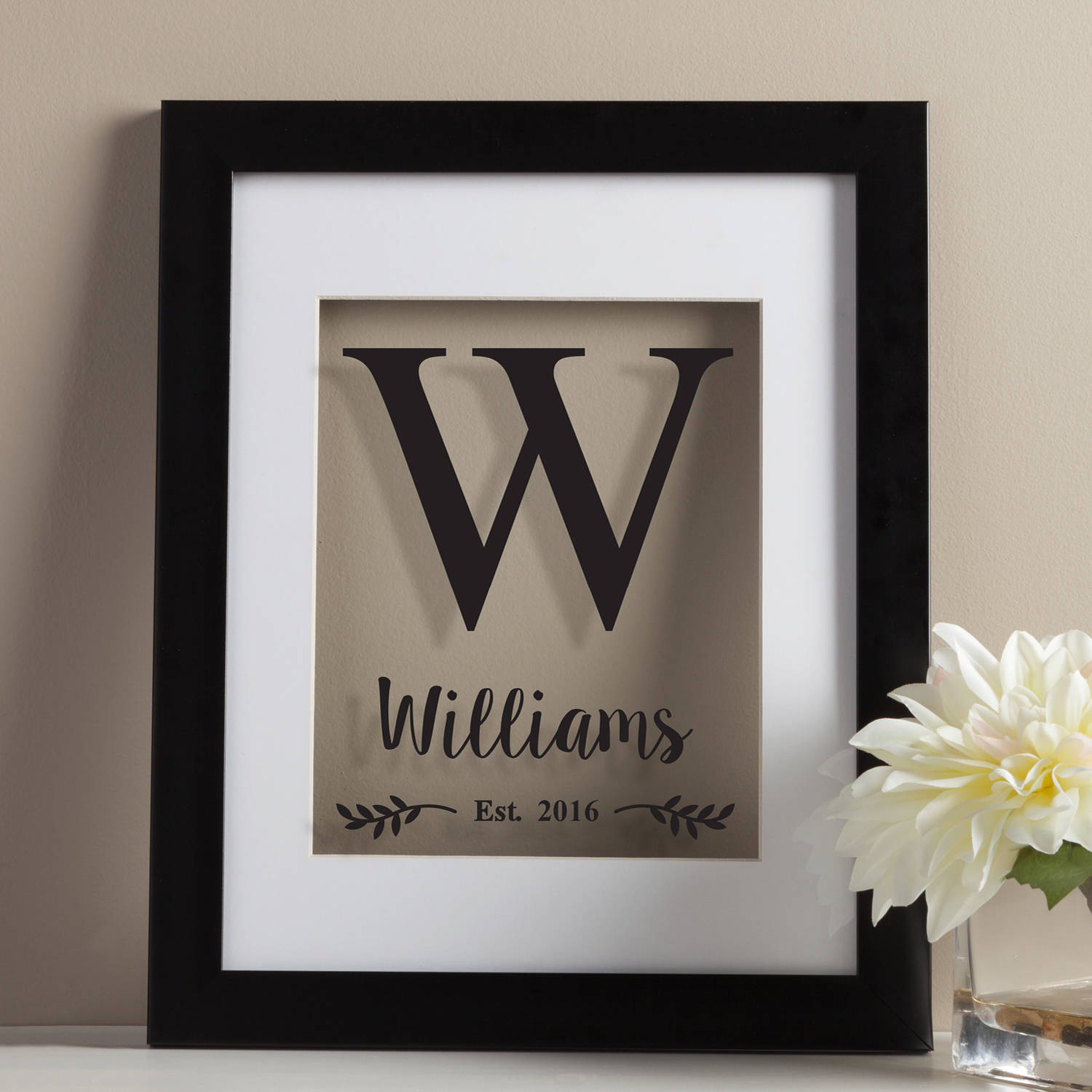 Our Family Personalized Framed Art, Black or White Matte