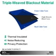 thumbnail image 6 of MDS Blackout Curtains for Living Room and Bedroom Thermal Insulated Grommet Room Darkening Draperies 2 Panels (Royalblue 52x95), 6 of 6
