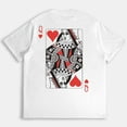 thumbnail image 3 of Queen of Hearts T Shirts for Women Retro Playing Card Graphic Tees Fashion Short Sleeve Tops Cotton Shirts for Daily Outfits White,2XL, 3 of 8