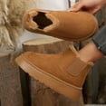 thumbnail image 4 of Rokment Platform Snow Boots for Women 2025 Winter Fleece Lined Warm Non Slip Slip-On Chelsea Ankle Booties, 4 of 6