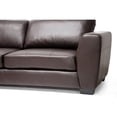 thumbnail image 4 of Baxton Studio Orland Brown Leather Modern Sectional Sofa Set with Left Facing Chaise, 4 of 6