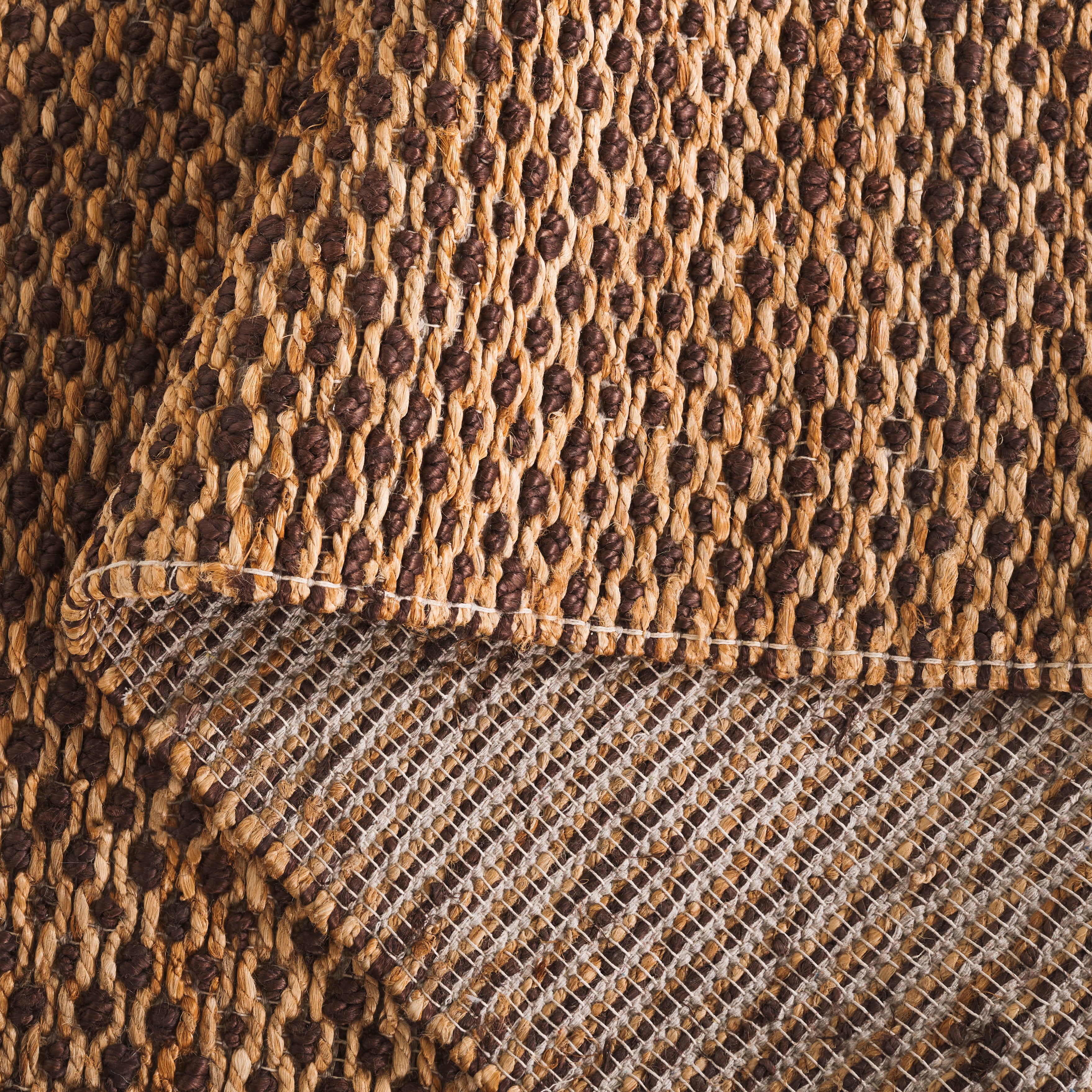 SAFAVIEH Natural Fiber Isador Abstract Area Rug, Natural/Dark Brown, 6' x 9'