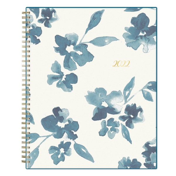 Blue Sky Frosted Weekly/Monthly Safety Wire bound Planner, 8-1/2' x 11'