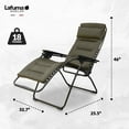 thumbnail image 3 of Lafuma Futura Air Comfort Zero Gravity Indoor Outdoor Recliner Chair, Taupe, 3 of 6