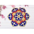 thumbnail image 1 of TenHue World TW- R2 Designer Multicolour Fancy Acrylic Rangoli in Flower 15.5 Inches and Tealight Candle Holder Diya 2pcs Handcrafted for Floor Decorated for Festival/Wedding/Pooja/Diwali/Home, 1 of 6