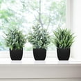 thumbnail image 4 of Fake Plants Mini Potted Artificial Plants, 8 Pack Artificial Eucalyptus Plants Small Houseplants Greenery in Black Round Pot, Small Faux Plants Decor for Home Bathroom Office Farmhouse Desk Shelf, 4 of 5