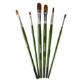 thumbnail image 4 of 6pcs Gouache Brush Faux Weasel Hair Birch Handle Paint Brushes Set for Beginners Children, 4 of 11