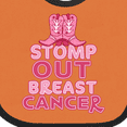 thumbnail image 4 of Inktastic Stomp out Breast Cancer with Pink Cowgirl Boots Boys or Girls Baby Bib, 4 of 4