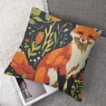 thumbnail image 7 of nygtbtfer Square Throw Pillow Covers Forest Floral Flowers Leaves Cute Fox Pillow Cases Decorative for Home Bedroom Sofa Pillowcases Standard Size  White, 7 of 7