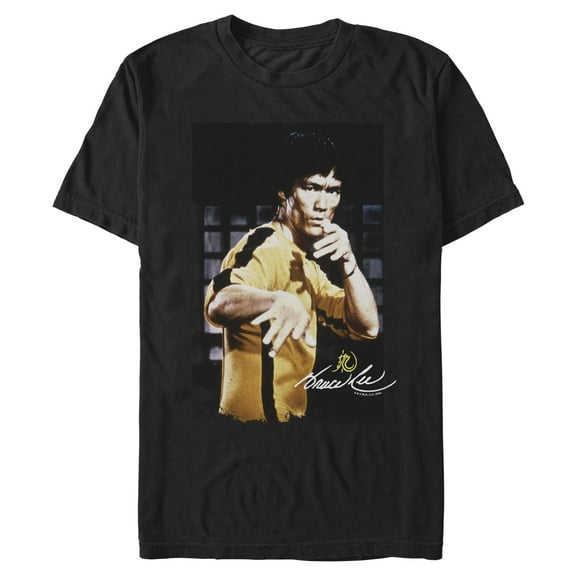 Mens Bruce Lee Halftone Poster T Shirt