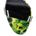 thumbnail image 4 of YDN Women Platform Stiletto Thin High Heel Mules Double Clear PVC Straps Slip On Pumps Sexy Slippers Dressy Party Prom Slides Sandals Shoes Size 15 Green Floral, 4 of 4