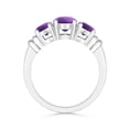 thumbnail image 2 of ANGARA Natural 0.8 Ct. Amethyst Classic Ring in Sterling Silver for Women (Ring Size: 11.5), 2 of 9