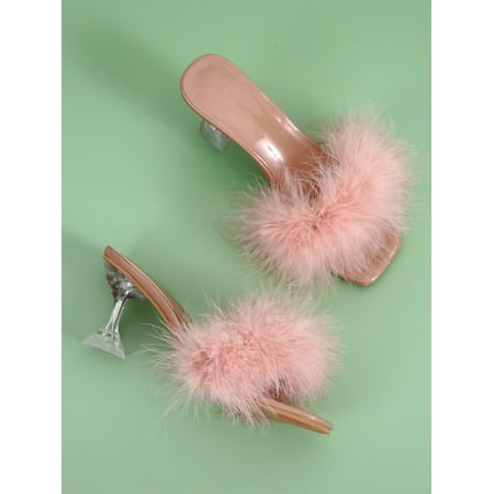 

Women s Heeled Mules Sandals Pink EUR38(7.5)