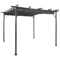 thumbnail image 5 of vidaXL Pergola Outdoor Pergola with Retractable Roof for Patio Deck Steel, 5 of 20