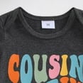 thumbnail image 5 of mgoYE Infant Boy Clothes Newborn Baby Girl Boy Romper Short Sleeve Cousin Crew Shirt Crewneck Bodysuit Colorful Print Casual Summer Clothes(Black,12-18 Months), 5 of 7