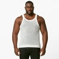 thumbnail image 2 of Nafuu Males T Shirts Solid Color Crew Neck Sleeveless For Summer Casual Wear Lightweight Breathable Comfortable Fit Gym Workout Tank Top Stylish Home Workout Shirts For Men, 2 of 4