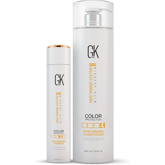 Global Keratin GK Hair Moisturizing Conditioner (33.8 fl.oz/1000ml) - Moisturizing Shampoo (10.1 fl.oz/300ml)
