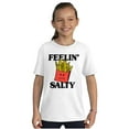 thumbnail image 4 of Funny Feelin Salty Fries Food Pun Crewneck T Shirts Boy Girl Teen Brisco Brands X, 4 of 6