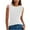 White, variant on Egmy1 Womens Tank Tops Women's New Solid Color Bow Crossshoulder Casual T-shirt