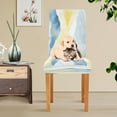 thumbnail image 5 of Chair Protector Cover Dining Chair Slipcovers Pack of 4, Removable Washable Seat Cover for Dining Room Wedding Light Blue and Yellow Mountain, 5 of 7