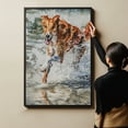 thumbnail image 6 of Funny Dog on Beach Canvas Wall Art, Borzoi Dog Picture Ocean Artwork for Bathroom Bedroom Living Room, Art Decor 8x12 Inches, 6 of 6
