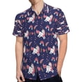 thumbnail image 4 of High Quality Hawaiian Shirts for Men Short Sleeve Aloha Beach Shirt Floral Summer Casual Button Down Shirts Blouses C5C6PV, 4 of 7