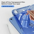 thumbnail image 4 of Aoub Case for iPad (A16) 11th Generation 11 inch 2025, iPad 10th Generation 10.9 Inch 2022 with Pencil Holder, Starlight Cover with Clear Hard Back Shell, Auto Wake/Sleep, Blue, 4 of 9