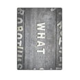 thumbnail image 1 of RYLABLUE The Word What on the Wooden Floor Throw Blanket Bed Sofa Blanket 58x80 inches, 1 of 3