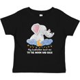 thumbnail image 3 of Inktastic My Godfather Loves me to the Moon and Back Elephant Family Boys or Girls Baby T-Shirt, 3 of 5