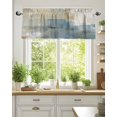 thumbnail image 2 of Blue Yellow Valances for Windows Abstract Mottled Modern Art Texture Valance Rod Pocket Light Filtering Short Window Treatments Curtains for Kitchen Bathroom Living Room Bedroom, 42 x 12 Inch, 2 of 7