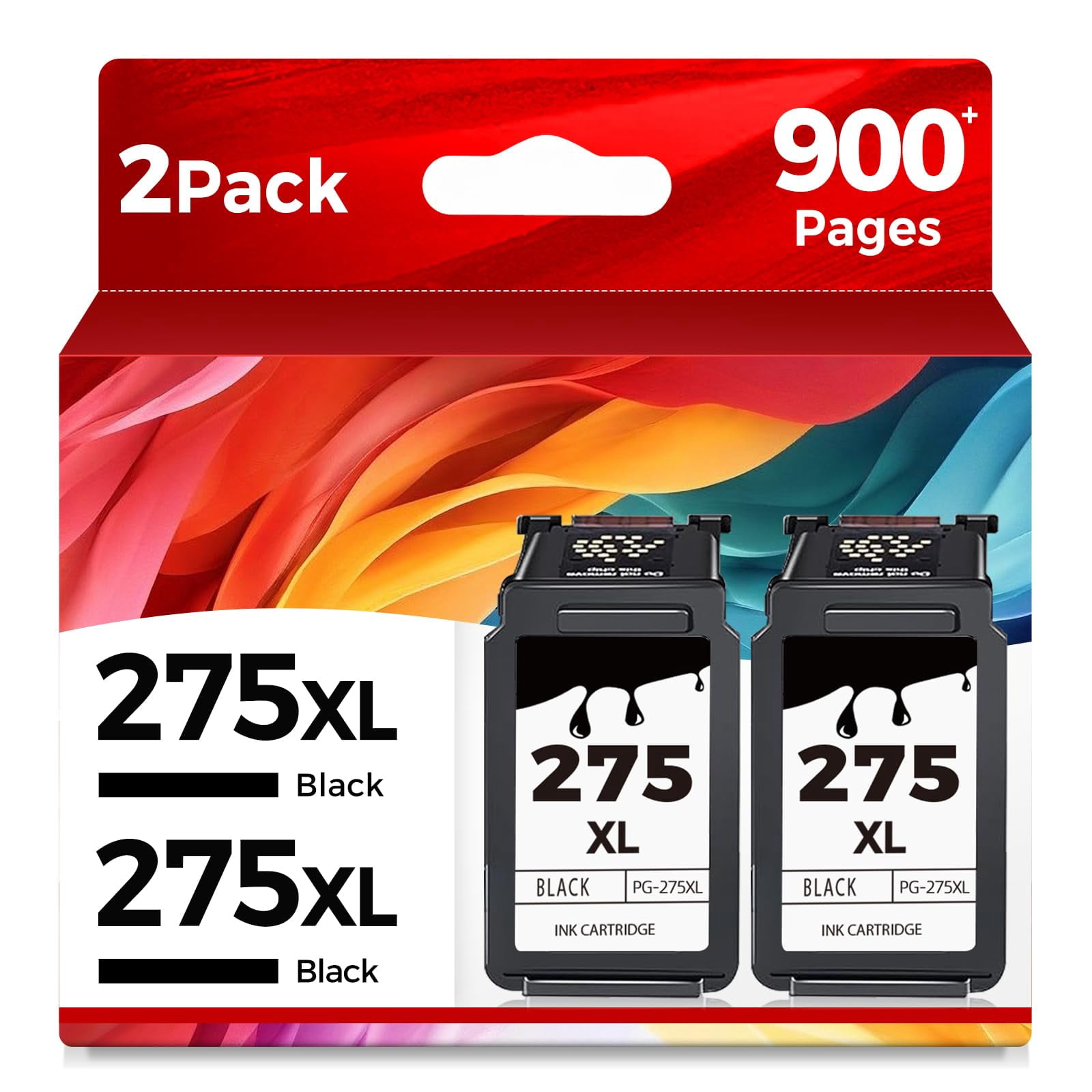 Canon PG-275XL Black Ink Cartridge 2-Pack, Compatible with PIXMA