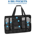 thumbnail image 2 of Loritta Beach Bag for Women Foldable Large Tote Bag with Multiple Pockets Waterproof Mesh Bag Portable for Summer Beach Picnic Camping, 2 of 7