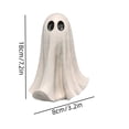 thumbnail image 3 of Halloween Resin Ghost Ornament, Cute Ceramic-Style Ghost Desktop Decoration, Classic Soft Halloween Decor Prop for Home Showcase, Parties, Store Displays, 3 of 7